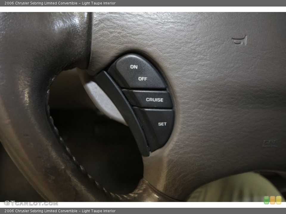 Light Taupe Interior Controls for the 2006 Chrysler Sebring Limited Convertible #71294854