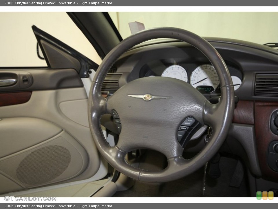 Light Taupe Interior Steering Wheel for the 2006 Chrysler Sebring Limited Convertible #71294863