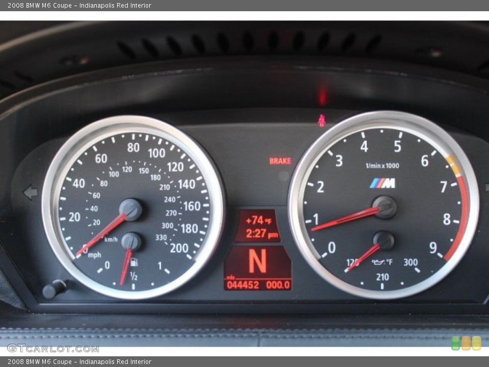 Indianapolis Red Interior Gauges for the 2008 BMW M6 Coupe #71295385