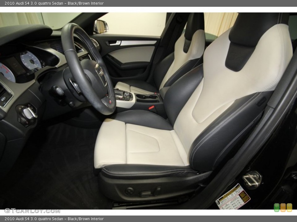 Black/Brown Interior Front Seat for the 2010 Audi S4 3.0 quattro Sedan #71296561