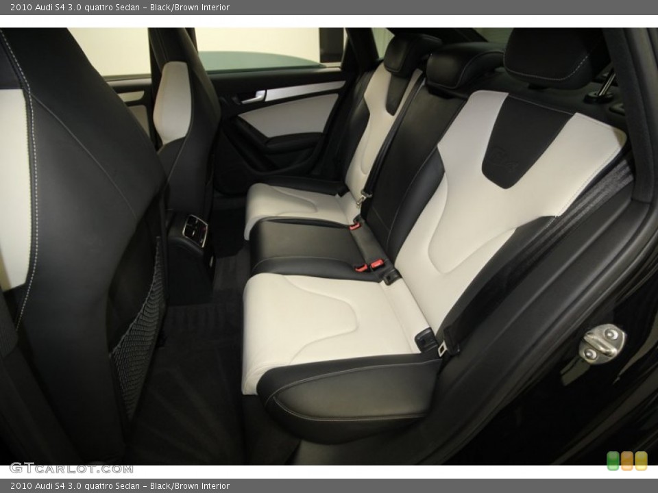 Black/Brown Interior Rear Seat for the 2010 Audi S4 3.0 quattro Sedan #71296569