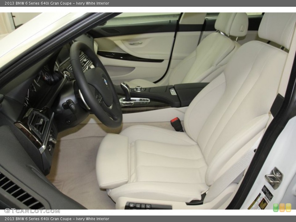 Ivory White Interior Front Seat for the 2013 BMW 6 Series 640i Gran Coupe #71298925