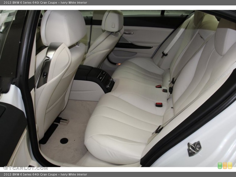 Ivory White Interior Rear Seat for the 2013 BMW 6 Series 640i Gran Coupe #71299006