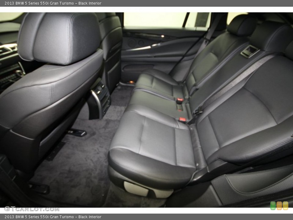 Black Interior Rear Seat for the 2013 BMW 5 Series 550i Gran Turismo #71299264