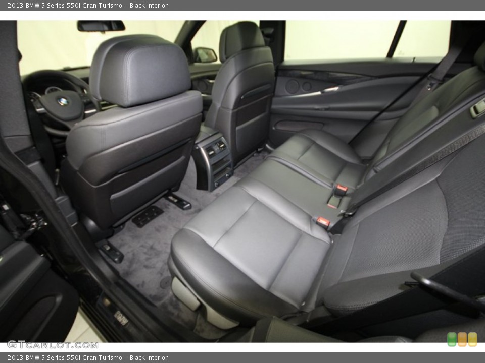 Black Interior Rear Seat for the 2013 BMW 5 Series 550i Gran Turismo #71299385