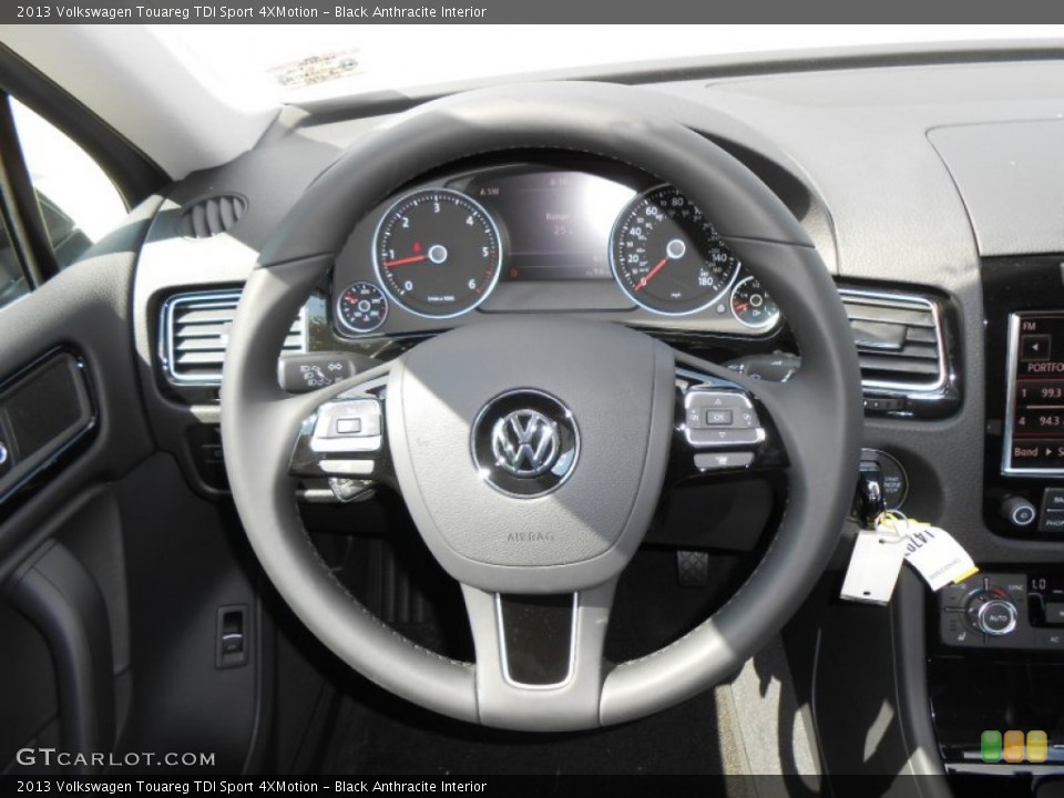 Black Anthracite Interior Steering Wheel for the 2013 Volkswagen Touareg TDI Sport 4XMotion #71300119