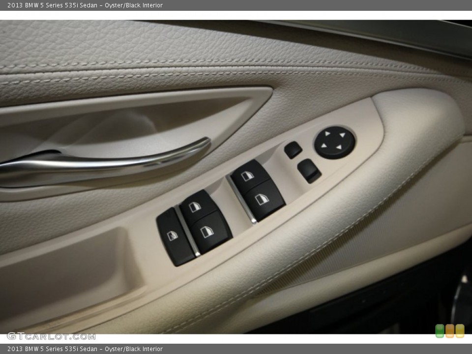 Oyster/Black Interior Controls for the 2013 BMW 5 Series 535i Sedan #71300311