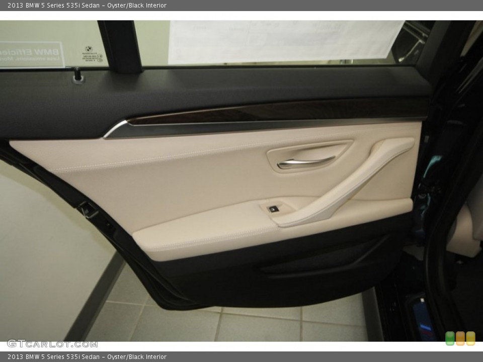 Oyster/Black Interior Door Panel for the 2013 BMW 5 Series 535i Sedan #71300407
