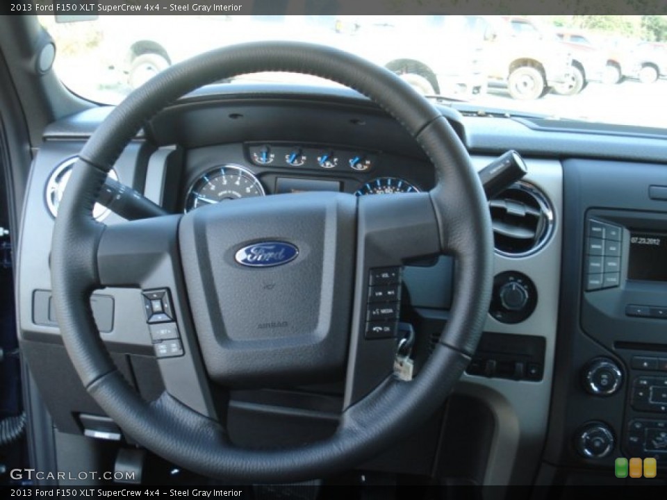 Steel Gray Interior Steering Wheel for the 2013 Ford F150 XLT SuperCrew 4x4 #71301901