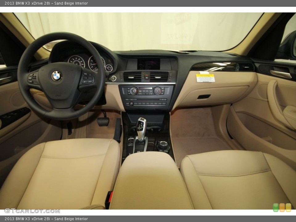 Sand Beige Interior Dashboard for the 2013 BMW X3 xDrive 28i #71302714