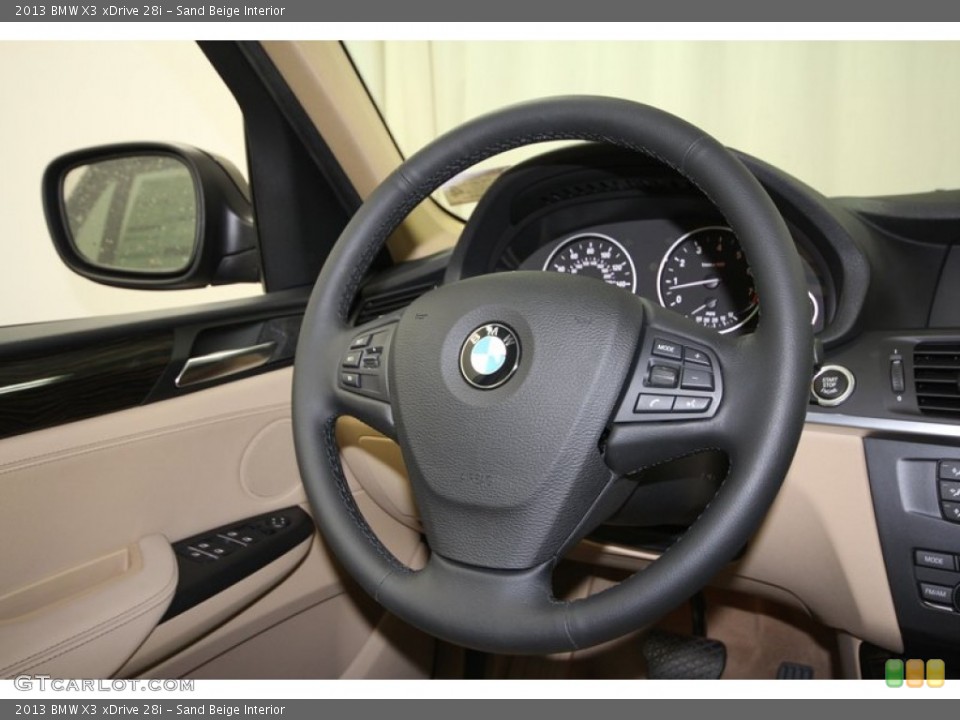 Sand Beige Interior Steering Wheel for the 2013 BMW X3 xDrive 28i #71302909