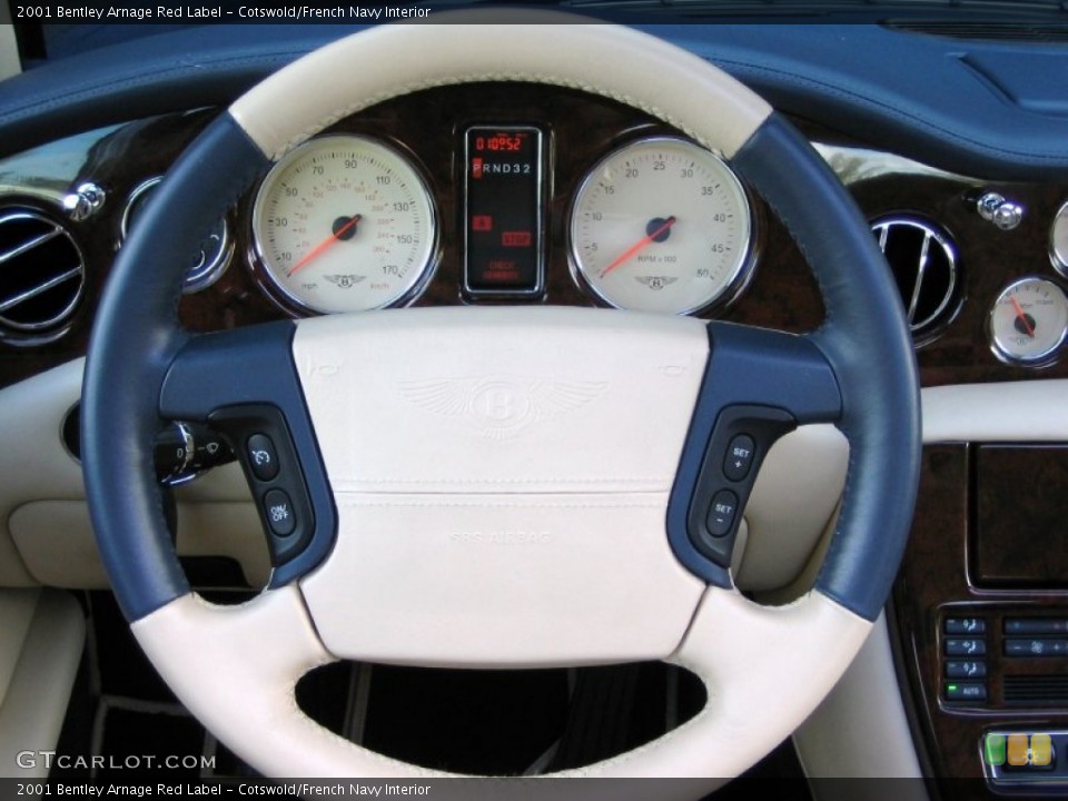 Cotswold/French Navy Interior Steering Wheel for the 2001 Bentley Arnage Red Label #71303431