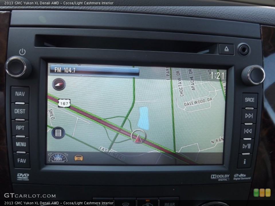 Cocoa/Light Cashmere Interior Navigation for the 2013 GMC Yukon XL Denali AWD #71304493
