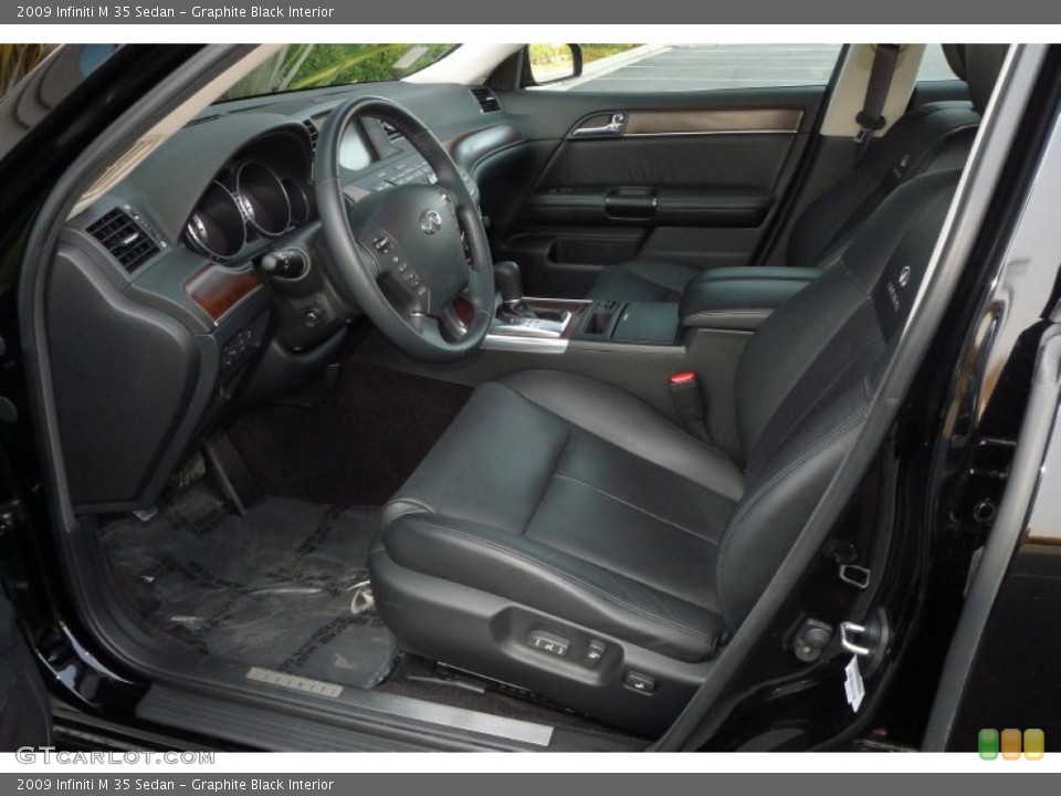 Graphite Black Interior Prime Interior for the 2009 Infiniti M 35 Sedan #71305513