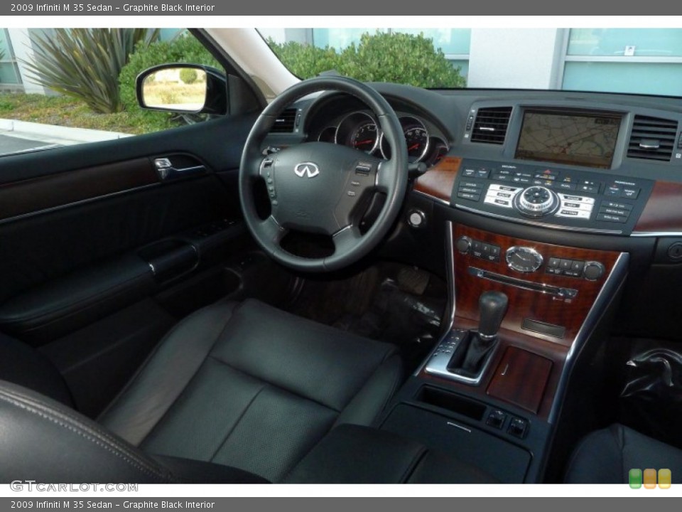 Graphite Black Interior Dashboard for the 2009 Infiniti M 35 Sedan #71305540