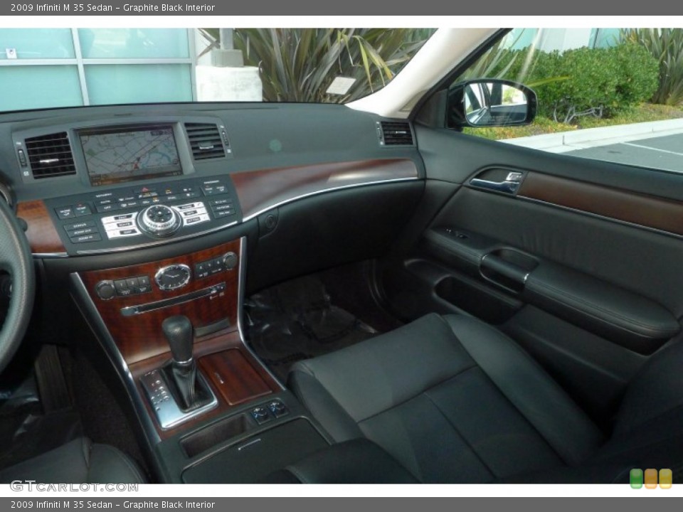 Graphite Black Interior Dashboard for the 2009 Infiniti M 35 Sedan #71305546
