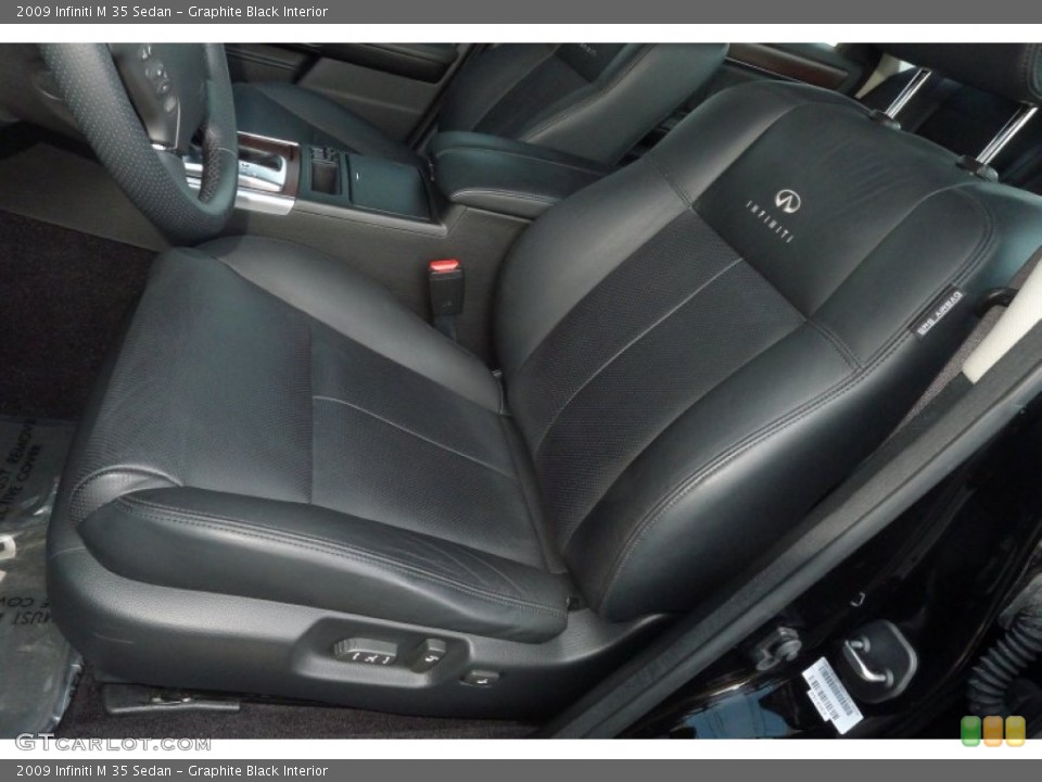 Graphite Black Interior Front Seat for the 2009 Infiniti M 35 Sedan #71305565