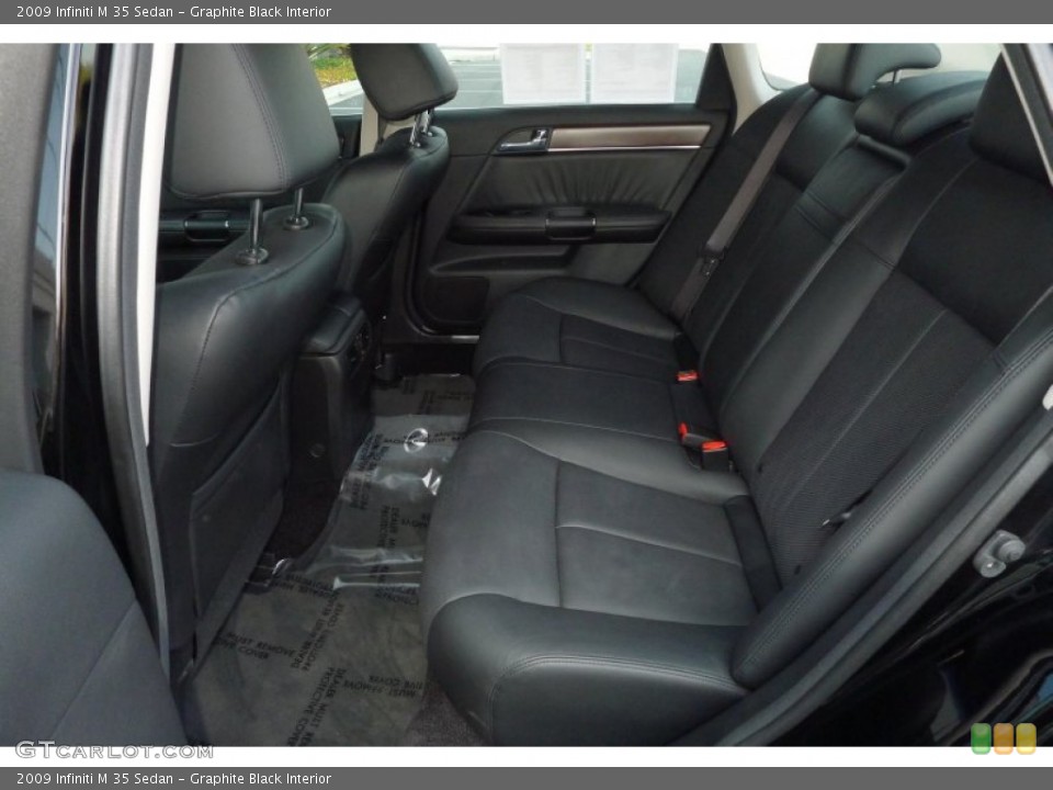 Graphite Black Interior Rear Seat for the 2009 Infiniti M 35 Sedan #71305651