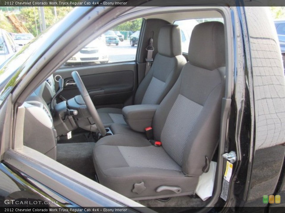 Ebony Interior Front Seat for the 2012 Chevrolet Colorado Work Truck Regular Cab 4x4 #71312043