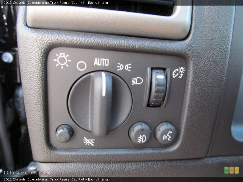 Ebony Interior Controls for the 2012 Chevrolet Colorado Work Truck Regular Cab 4x4 #71312110