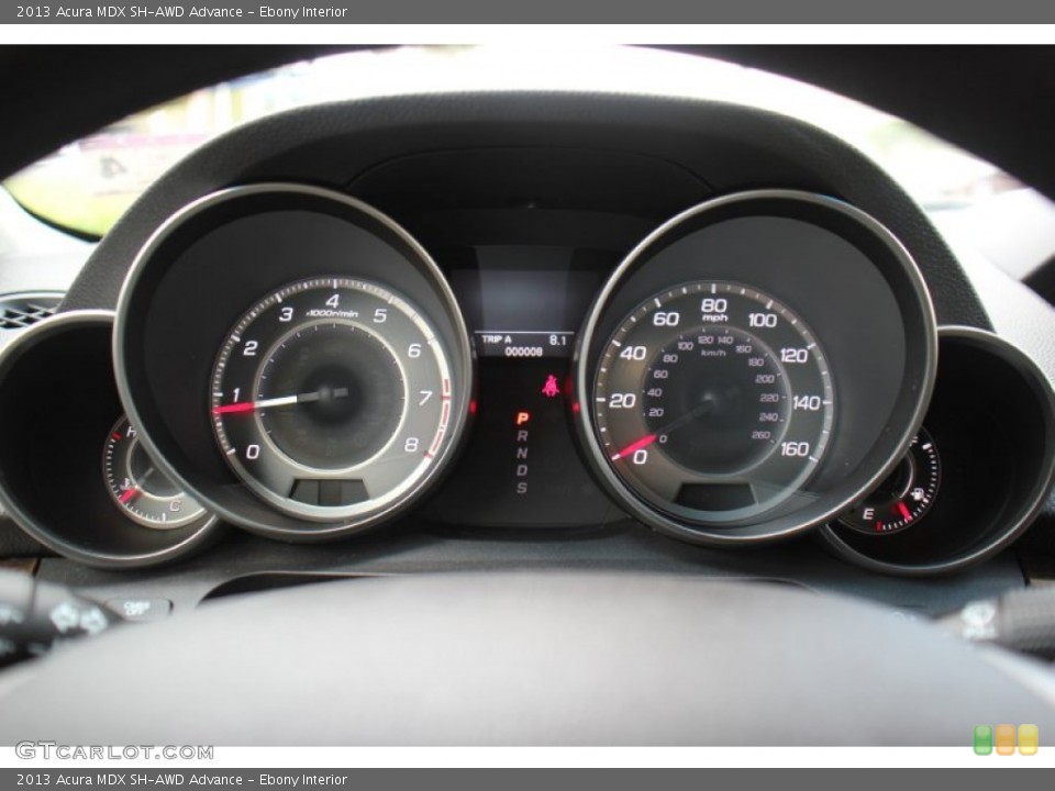 Ebony Interior Gauges for the 2013 Acura MDX SH-AWD Advance #71312233
