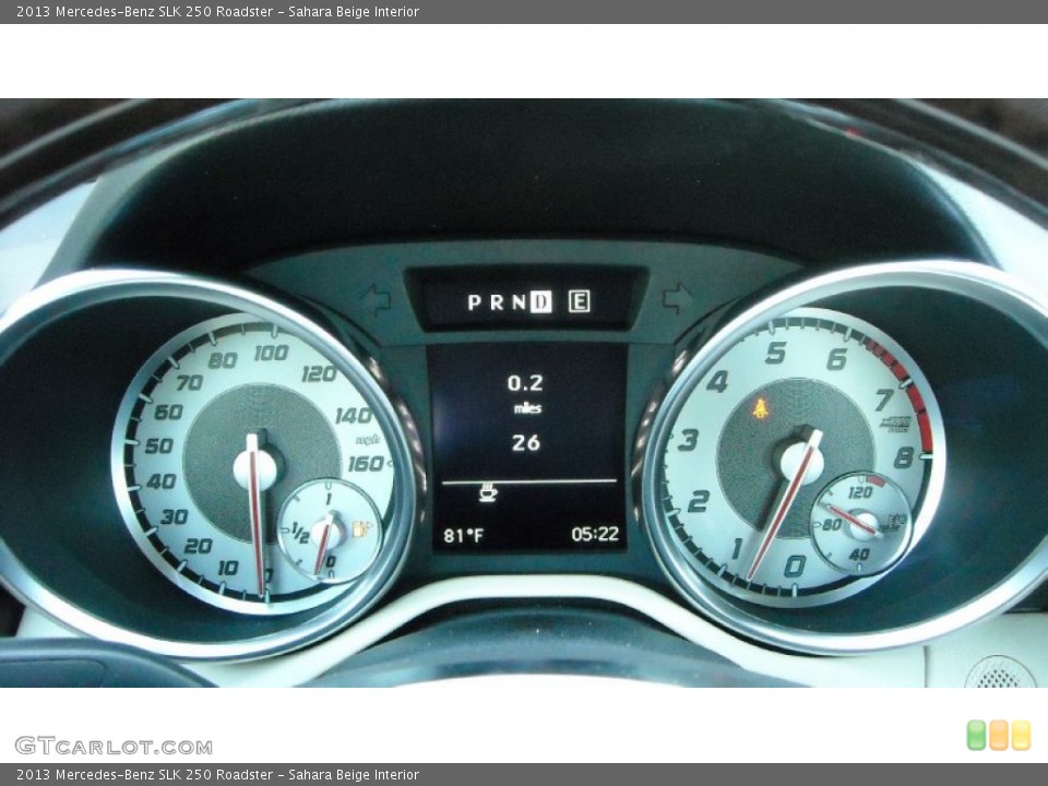 Sahara Beige Interior Gauges for the 2013 Mercedes-Benz SLK 250 Roadster #71314405