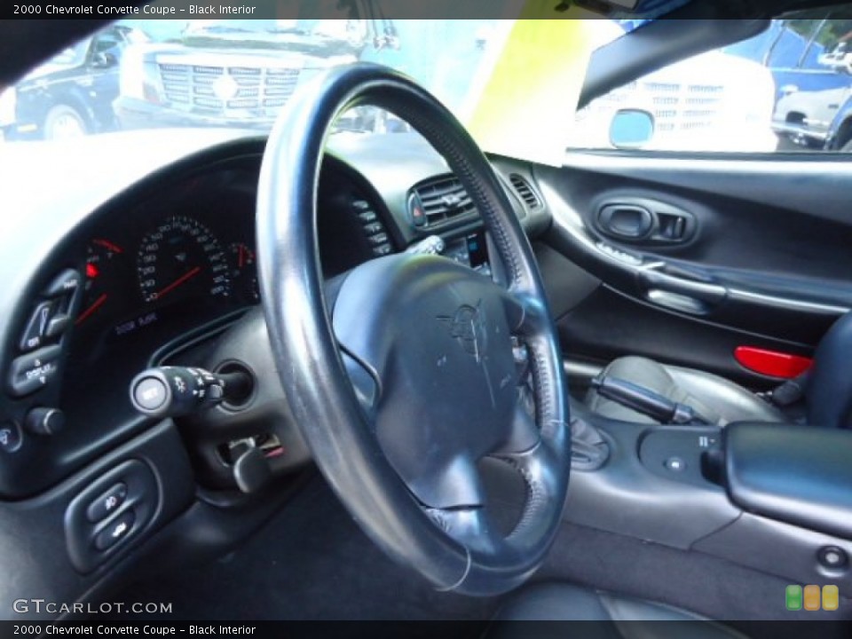 Black Interior Steering Wheel for the 2000 Chevrolet Corvette Coupe #71316817