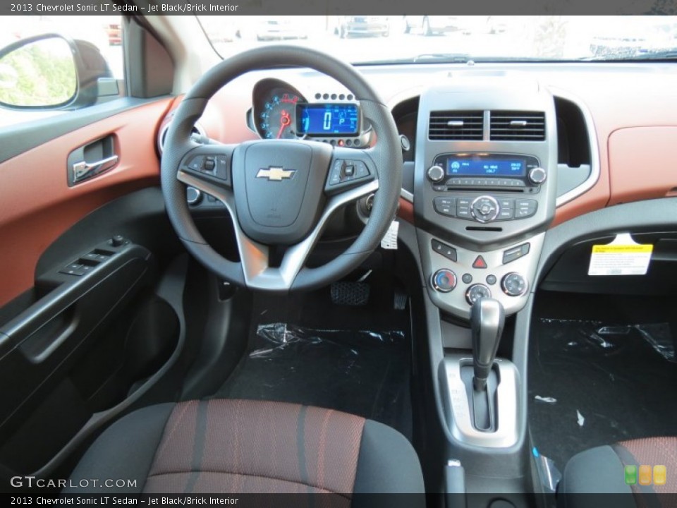Jet Black/Brick Interior Dashboard for the 2013 Chevrolet Sonic LT Sedan #71317833