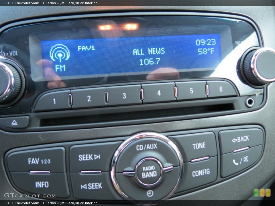 Jet Black/Brick Interior Audio System for the 2013 Chevrolet Sonic LT Sedan #71317860