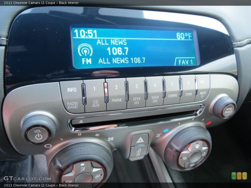 Black Interior Audio System for the 2013 Chevrolet Camaro LS Coupe #71318010