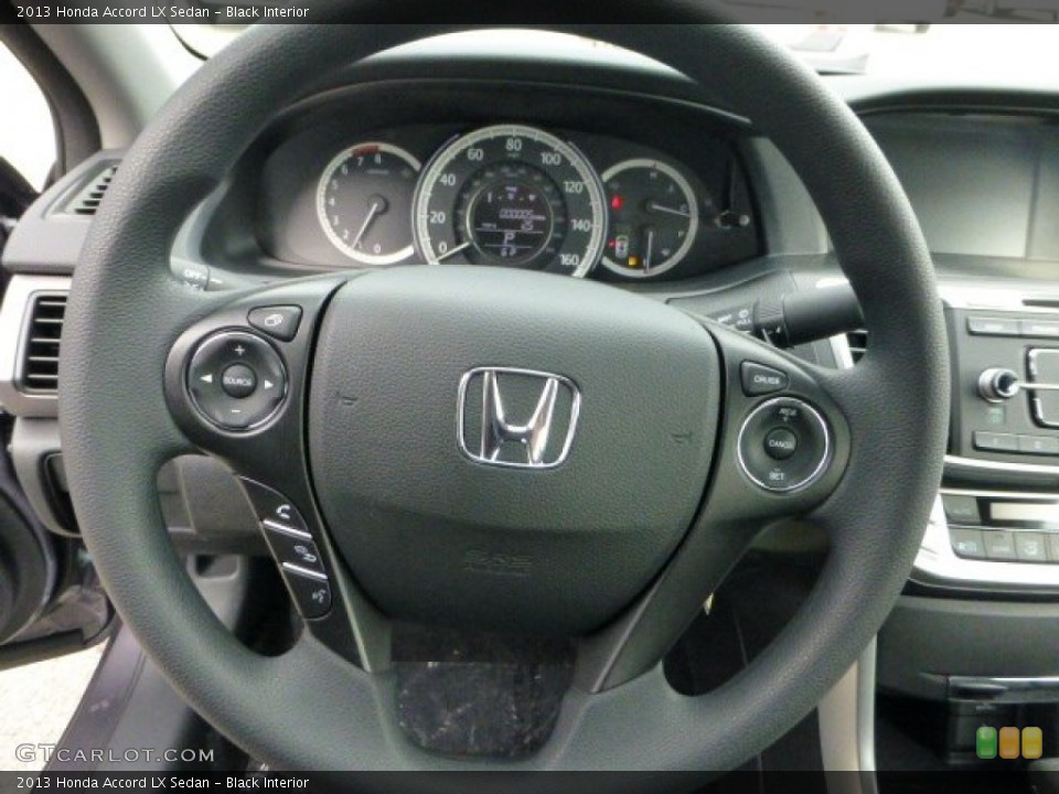 Black Interior Steering Wheel for the 2013 Honda Accord LX Sedan #71318674