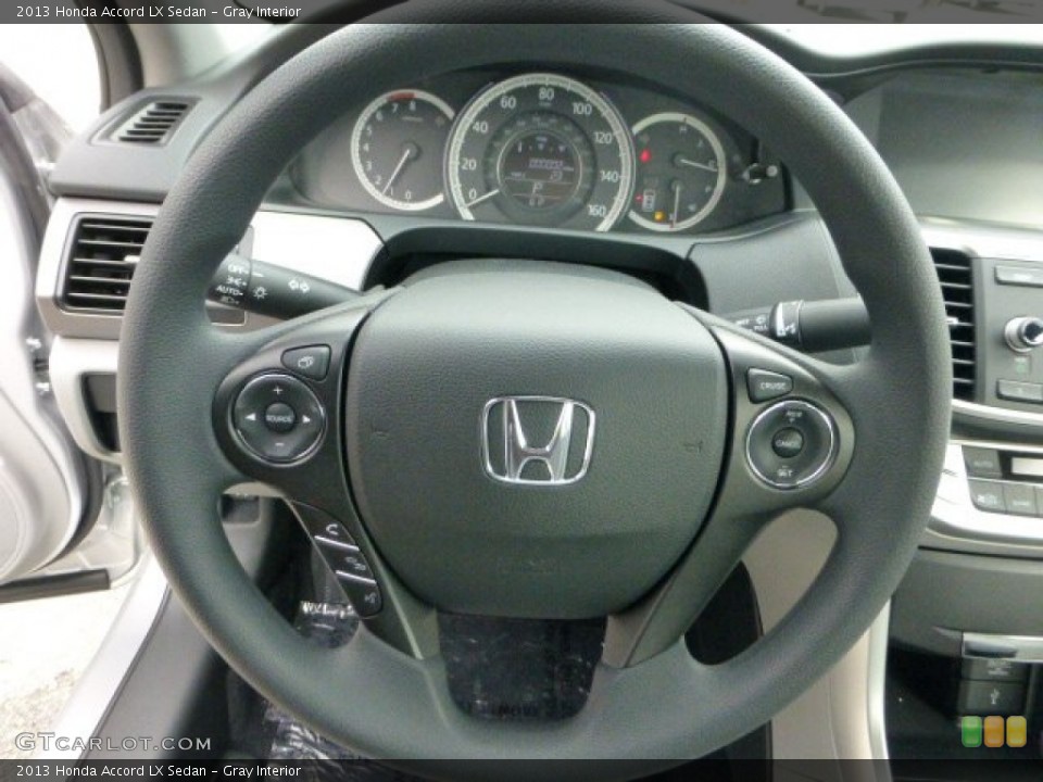 Gray Interior Steering Wheel for the 2013 Honda Accord LX Sedan #71318854