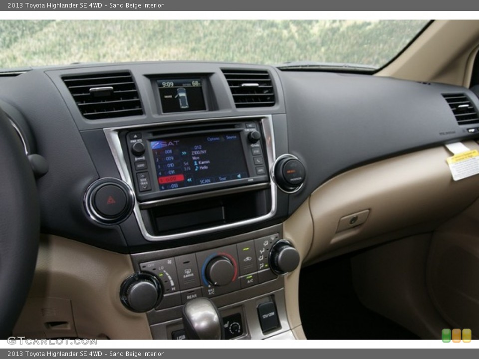 Sand Beige Interior Dashboard for the 2013 Toyota Highlander SE 4WD #71321848