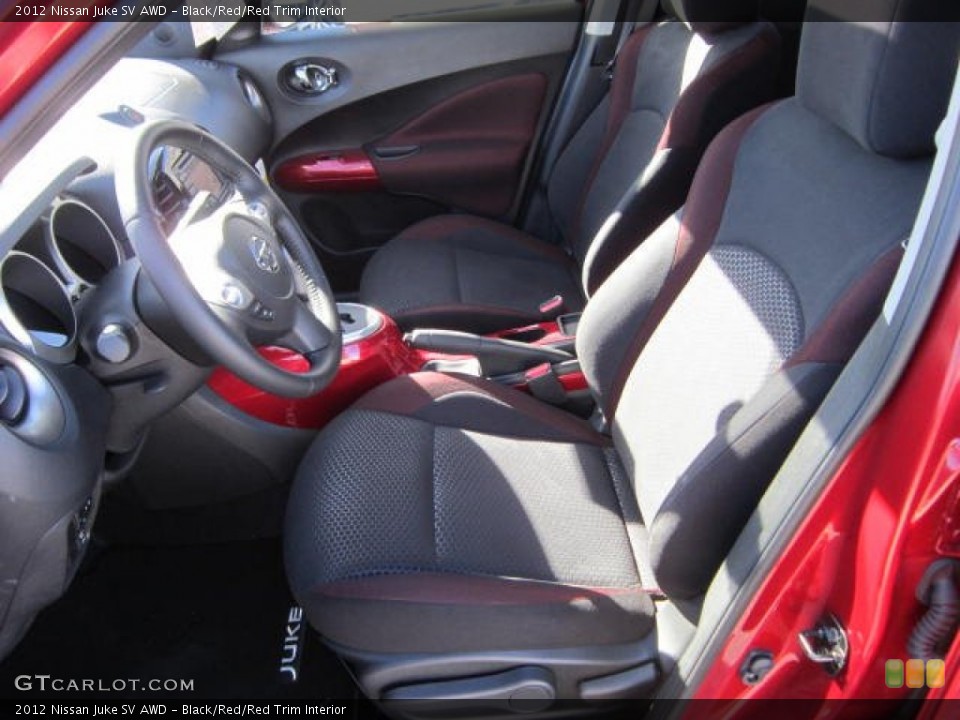 Black/Red/Red Trim Interior Photo for the 2012 Nissan Juke SV AWD #71325577