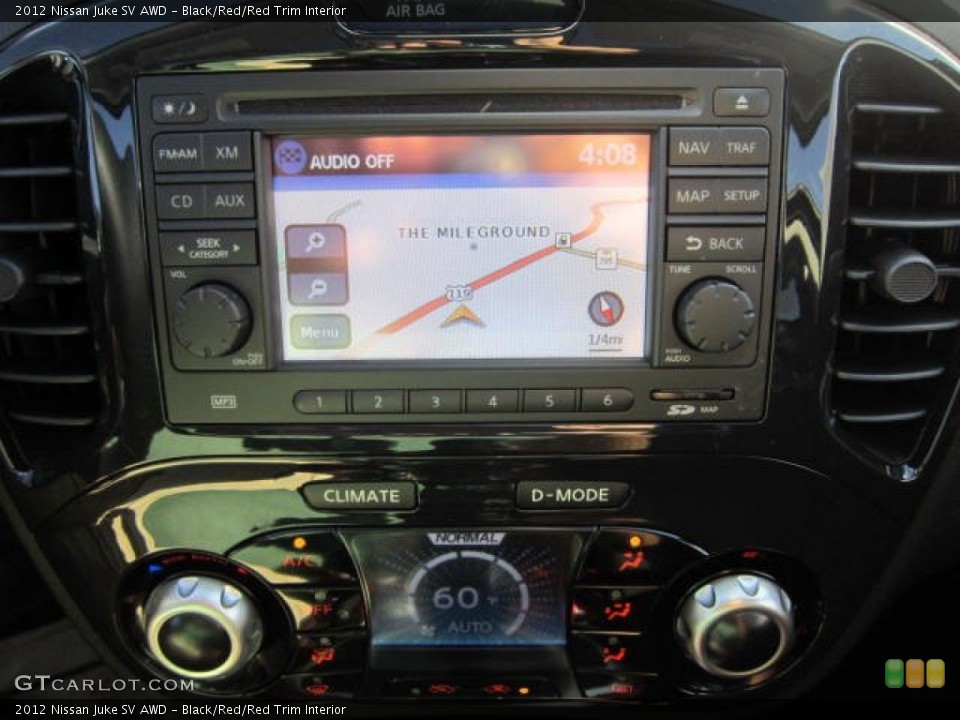 Black/Red/Red Trim Interior Navigation for the 2012 Nissan Juke SV AWD #71325595