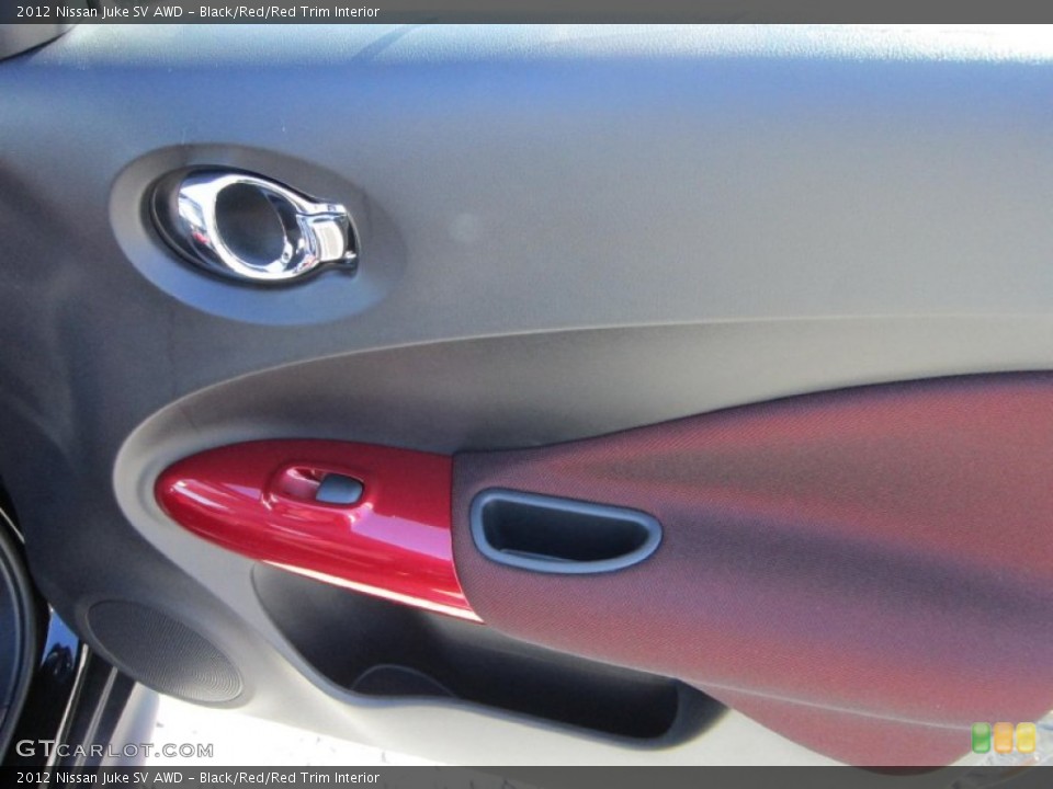 Black/Red/Red Trim Interior Door Panel for the 2012 Nissan Juke SV AWD #71325916