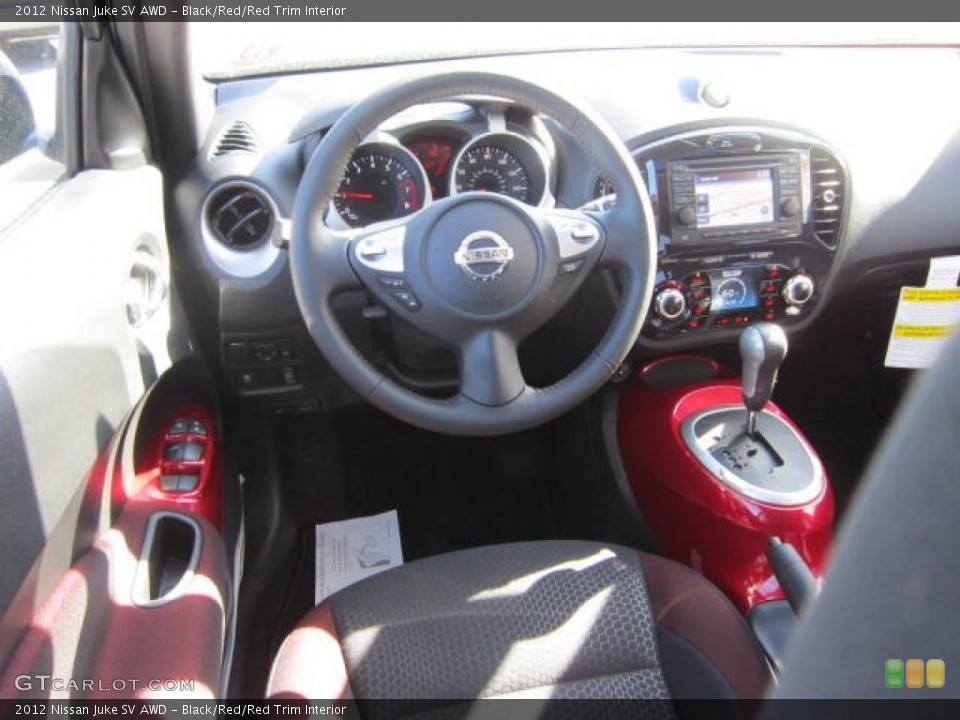 Black/Red/Red Trim Interior Dashboard for the 2012 Nissan Juke SV AWD #71325937