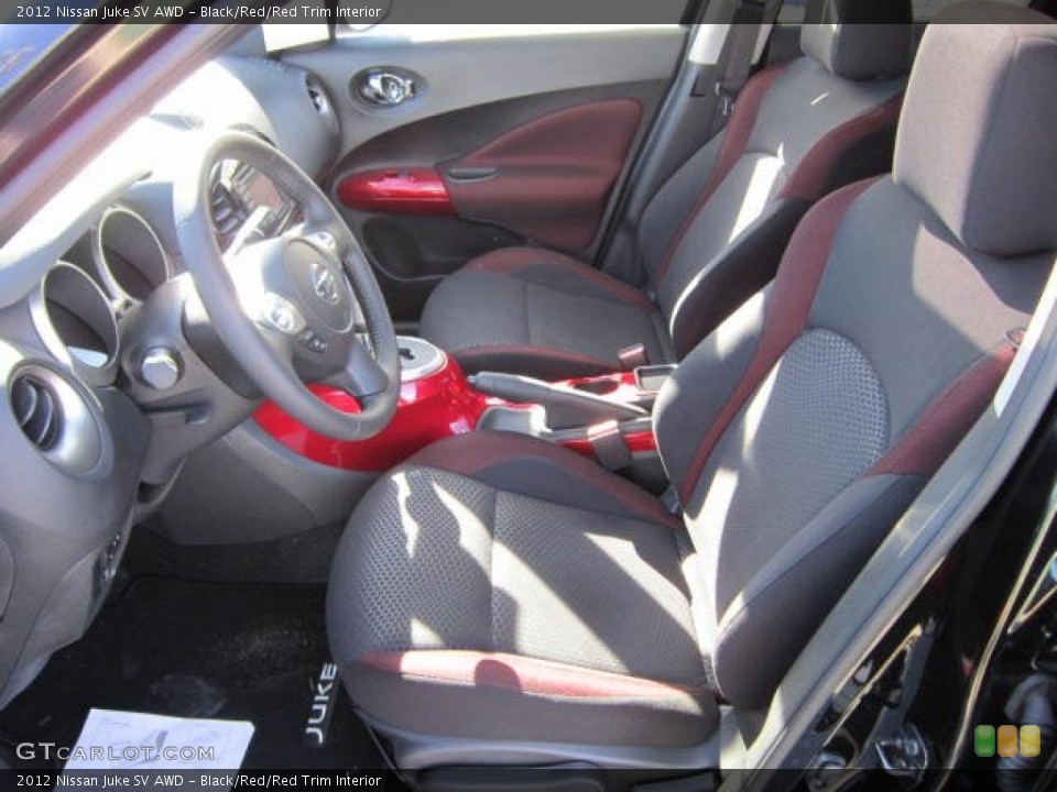 Black/Red/Red Trim 2012 Nissan Juke Interiors