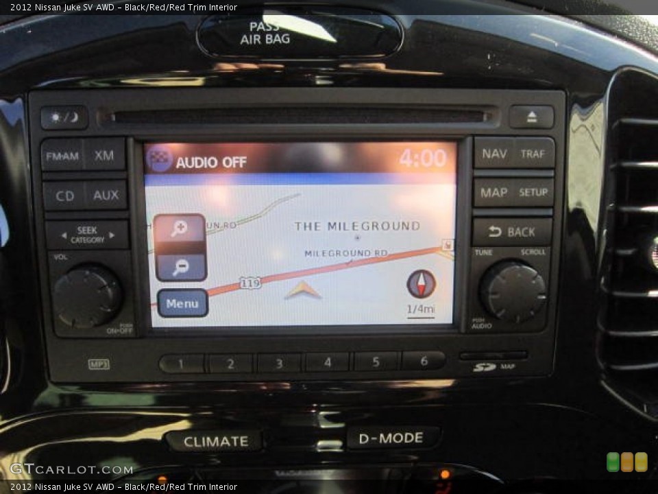 Black/Red/Red Trim Interior Navigation for the 2012 Nissan Juke SV AWD #71325955