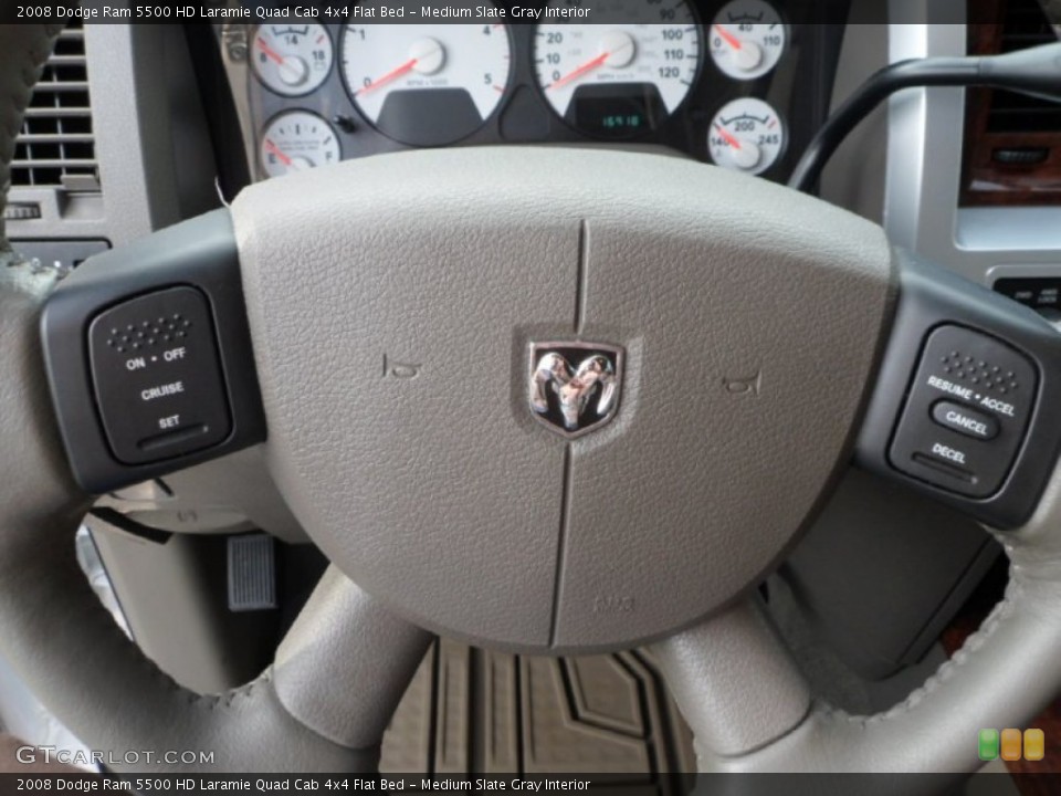 Medium Slate Gray Interior Controls for the 2008 Dodge Ram 5500 HD Laramie Quad Cab 4x4 Flat Bed #71329838