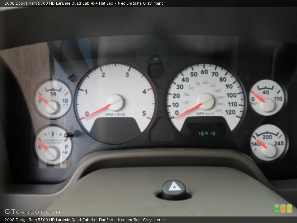 Medium Slate Gray Interior Gauges for the 2008 Dodge Ram 5500 HD Laramie Quad Cab 4x4 Flat Bed #71329841