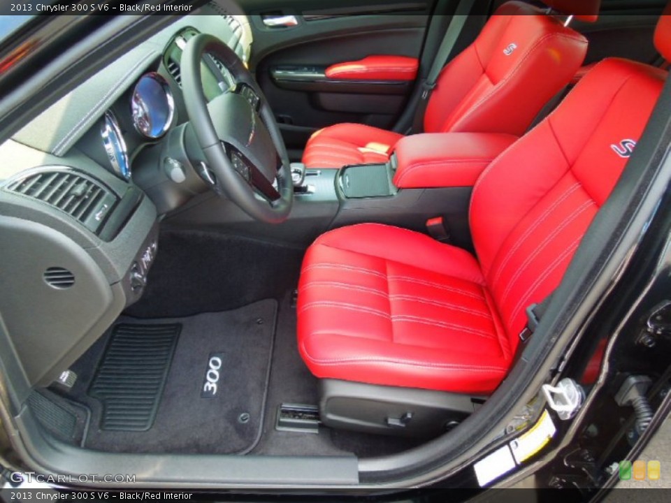 Black/Red Interior Front Seat for the 2013 Chrysler 300 S V6 #71332812