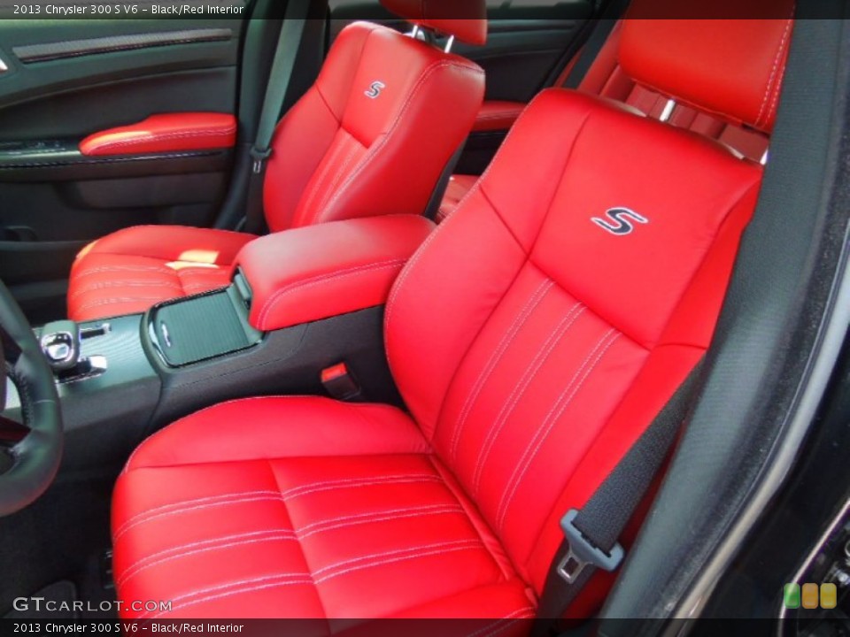 Black/Red Interior Front Seat for the 2013 Chrysler 300 S V6 #71332818