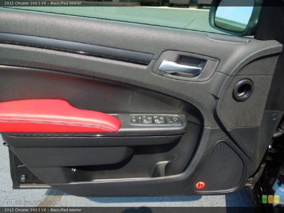 Black/Red Interior Door Panel for the 2013 Chrysler 300 S V6 #71332823