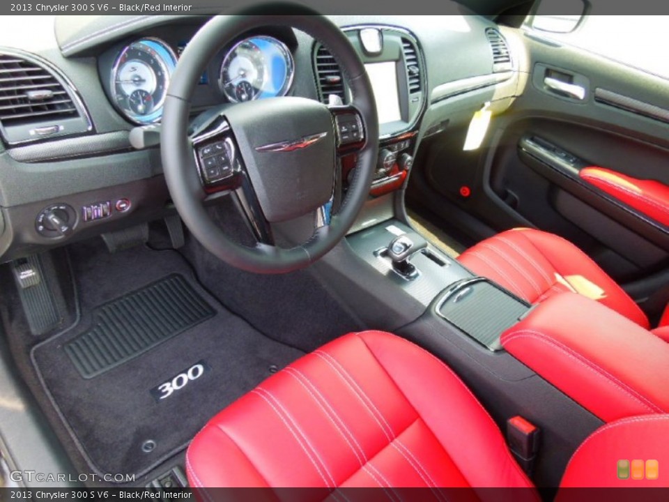 Black/Red Interior Prime Interior for the 2013 Chrysler 300 S V6 #71332932