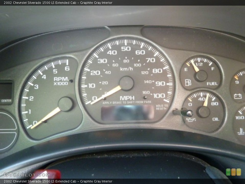 Graphite Gray Interior Gauges for the 2002 Chevrolet Silverado 1500 LS Extended Cab #71333589