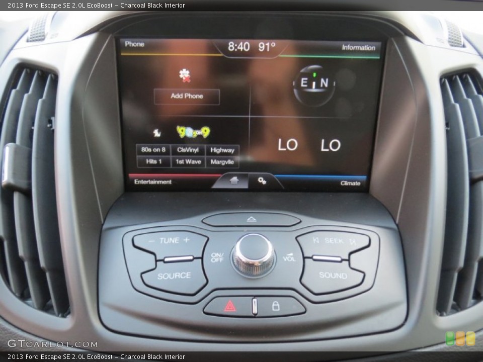 Charcoal Black Interior Controls for the 2013 Ford Escape SE 2.0L EcoBoost #71338016