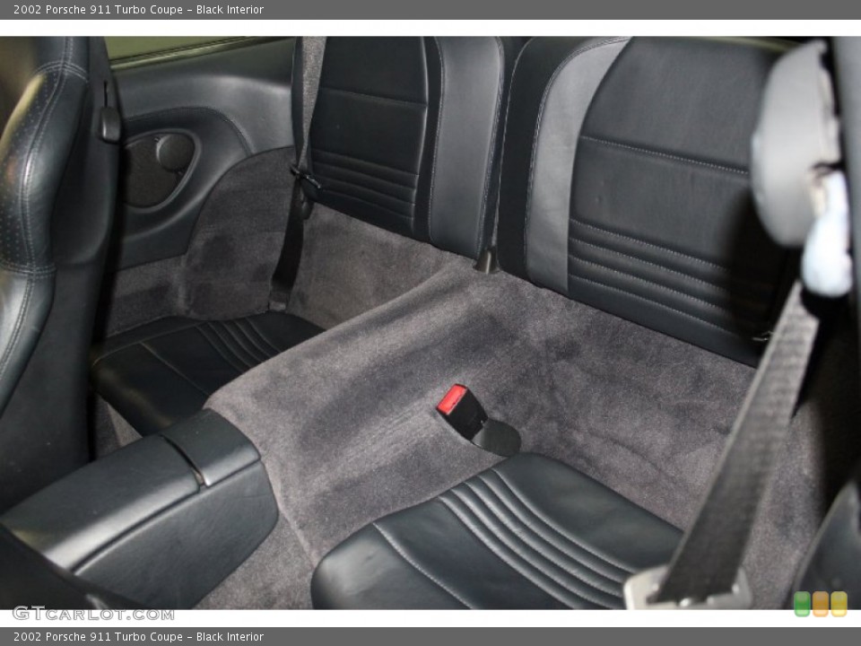 Black Interior Rear Seat for the 2002 Porsche 911 Turbo Coupe #71339096