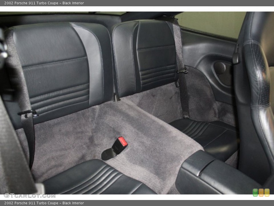 Black Interior Rear Seat for the 2002 Porsche 911 Turbo Coupe #71339147