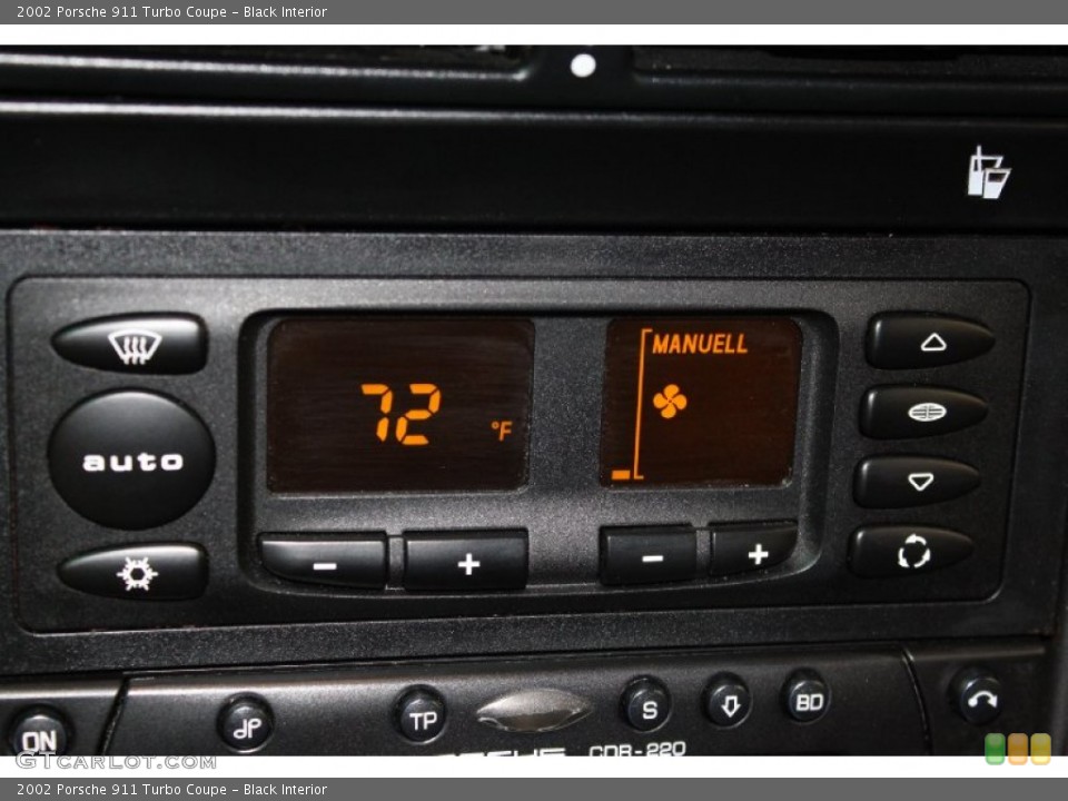 Black Interior Controls for the 2002 Porsche 911 Turbo Coupe #71339300